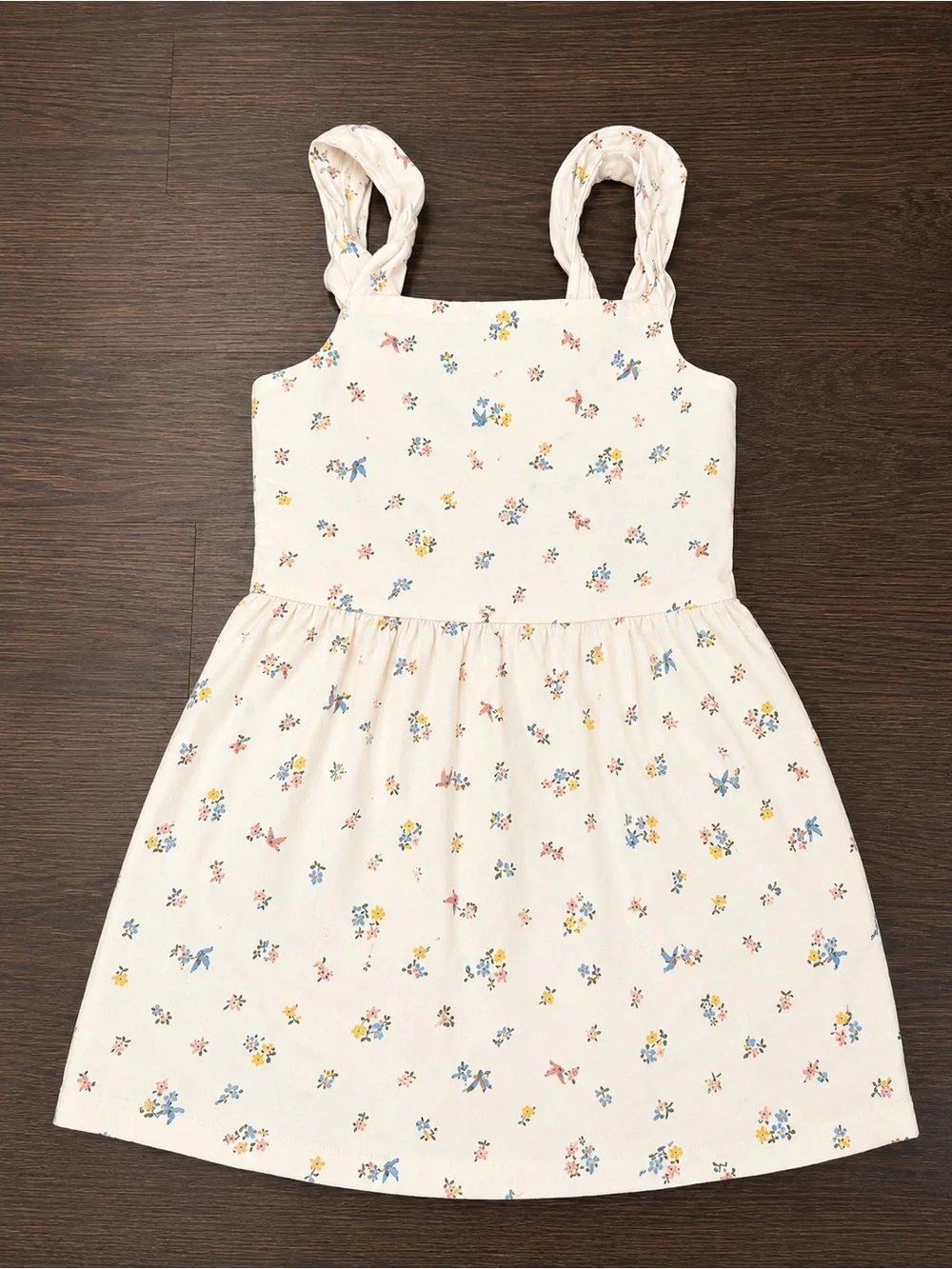 Carters Cream Floral Sundress for Kids - Sleeveless Strappy Dress